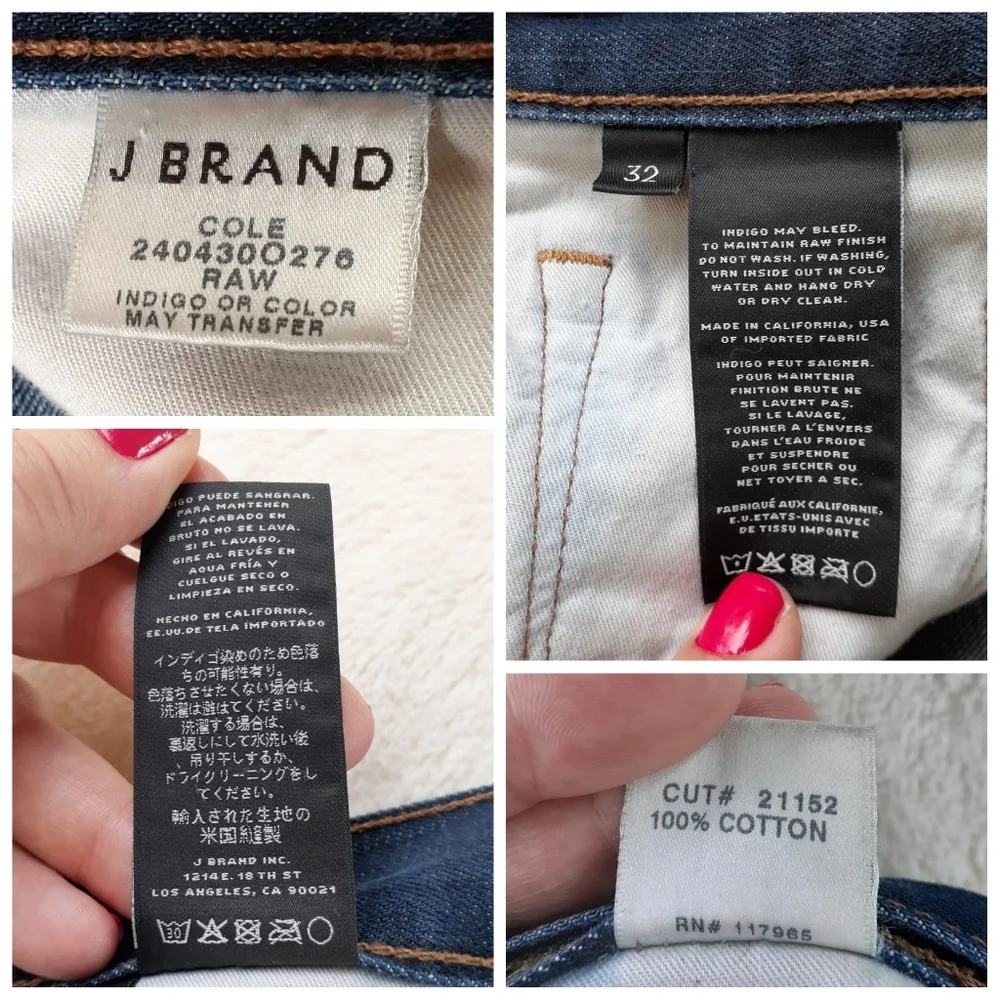 J Brand Cole Relaxed Straight Dark Wash Jeans Sold Out Nordstrom NWT 32 - Picture 8 of 8
